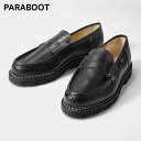 パラブーツ PARABOOT 099412 ビジネスシューズ REIMS ランス メンズ シューズ ローファー レザー 革靴 本革 ノワール ブラック BLACK 通勤 通学 紳士靴 プレゼント ギフト 24.5～29.5cm 25 26 27 28