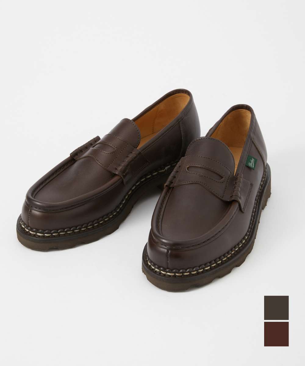 パラブーツ ビジネスシューズ メンズ パラブーツ PARABOOT 099413 ビジネスシューズ REIMS ランス メンズ シューズ ローファー Lisse Cafe カフェ リスレザー ブラウン マロン 革靴 本革 フランス製 通勤 通学 紳士靴 プレゼント ギフト 24.5～29.5cm 25 26 27 28