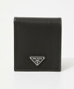 プラダ PRADA 2MO738 2DMH 二つ折り財布 RE-NYLON COMPACT WALLET メンズ 財布 レザー ミニ財布 ウォレット コンパクト...