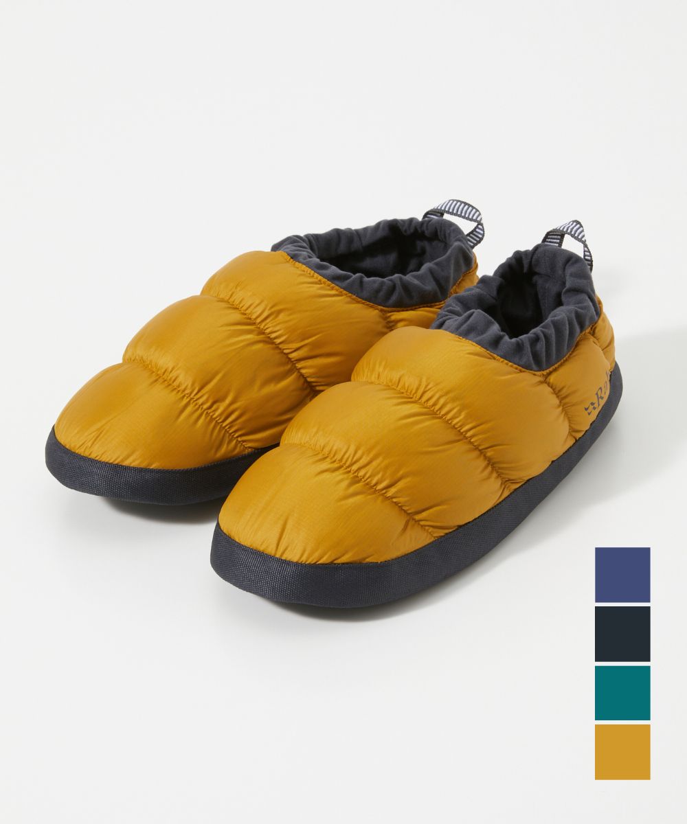 ラブ Rab QAJ-03 スリッパ Down Hut Slipper メンズ レディース シューズ ダウンハットスリッパ テントシューズ スリッポン 軽量 ルームシューズ キャンプ アウトドア ユニセックス ダークバターナッツ アトランティス ベルーガ ディープインク M L XL