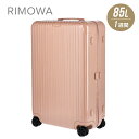 リモワ リモワ RIMOWA 832.73.90.4 キャリーバッグ エッセンシャル チェックイン ESSENTIAL CHECK IN L スーツケース メンズ レディース バッグ ビジネス 旅行 出張 海外 国内 日帰り 宿泊 キャリーオン 4輪 デザートローズ 85L 1週間 7泊 ss22