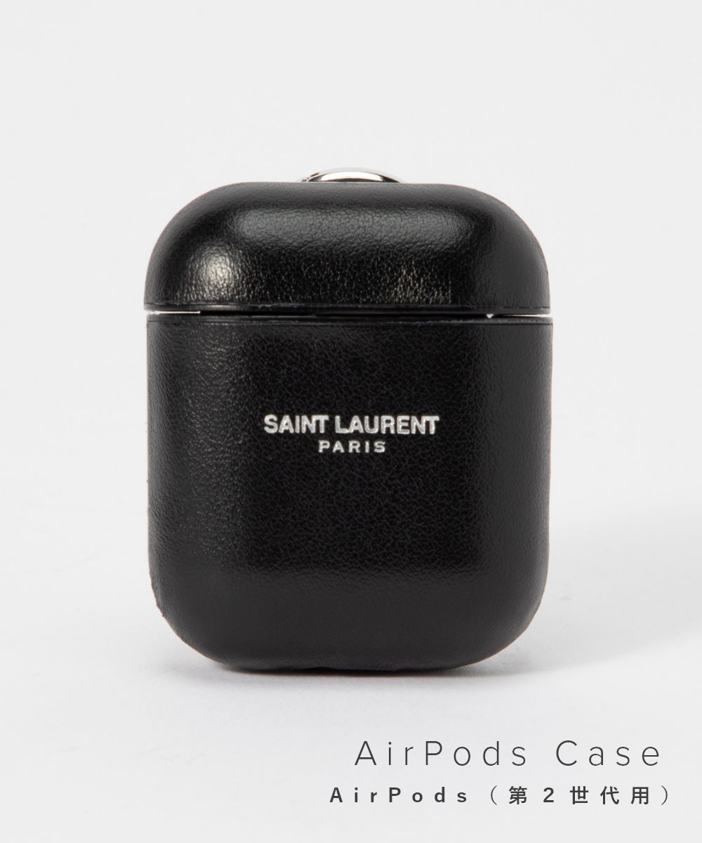 サンローラン 小物 メンズ サンローラン SAINT LAURENT 635648 0O7TN イヤホンケース メンズ レディース ファッション小物 パリ イアフォンポーチ レザー AirPods エアーポッズ 小物入れ ケース コンパクト ロゴ トラベル プレゼント ギフト エアポッズ 贈り物 記念 airpods case ブラック