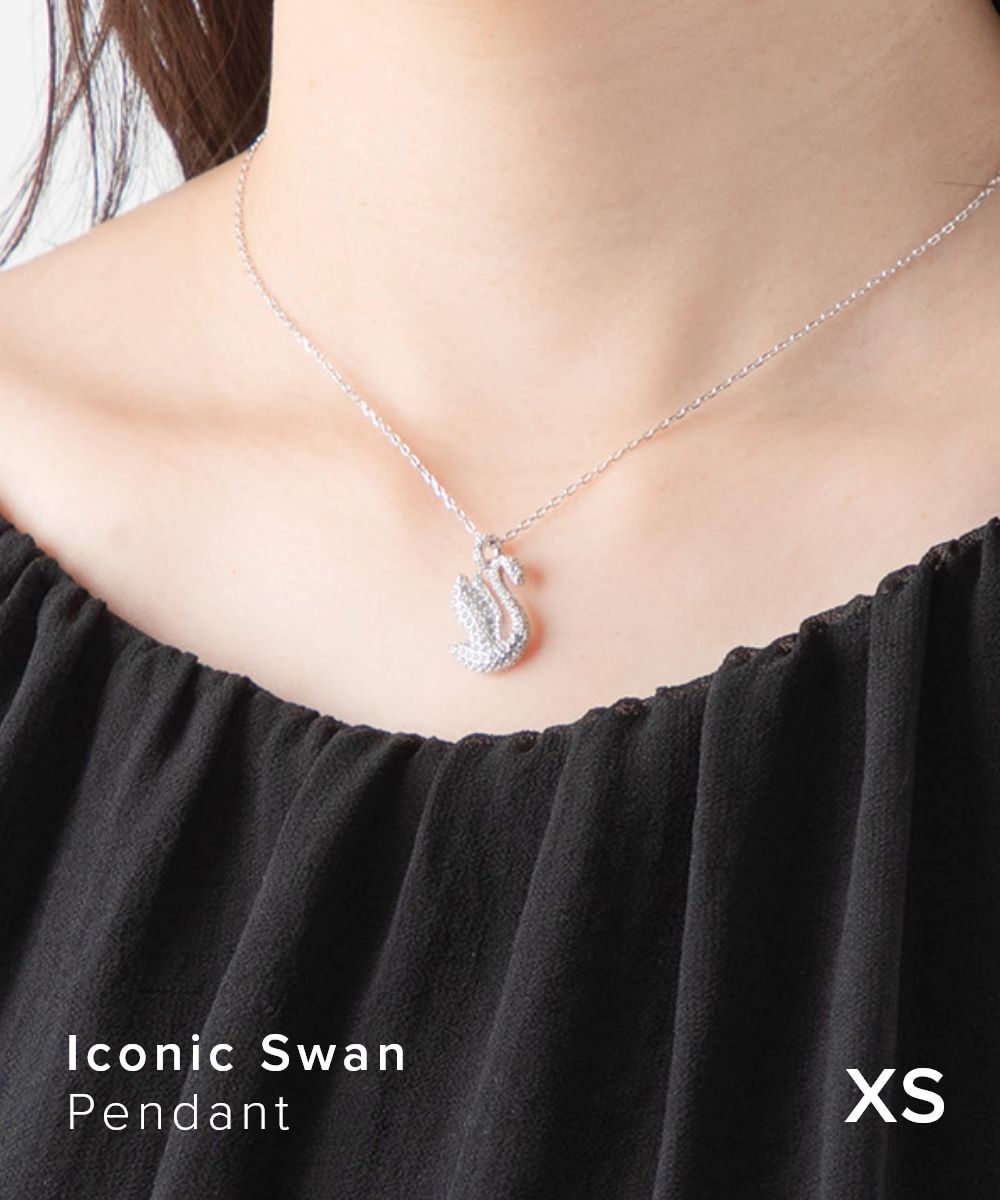 スワロフスキー swarovski 5647872 ネックレス Iconic Swan レディース アクセサリー アイコニック スワン ペンダント 中 ホワイト ロジウム プレーティング シンプル ジュエリー チェーンネックレス ギフト プレゼント お祝い 記念 シルバー