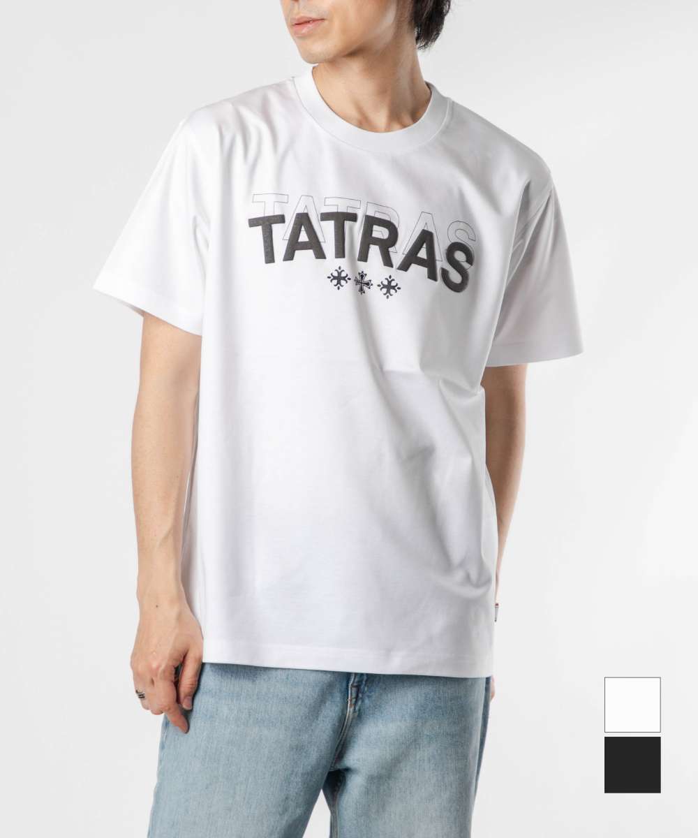 タトラス TATRAS MTAT24S8261-M Tシャツ ANICETO メンズ トップス 半袖 アニチェート クルーネック カジュアル シンプル ロゴT コットン カットソー 綿 プレゼント ギフト ブランド リラックスフィット ブラック ホワイト
