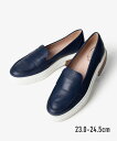 トッズ TOD'S XXW92B0Y41ZQUI ローファー レディース シューズ レザー ロゴ モカシン 厚底 ラウンド カジュアル ローカット 靴 テンペスタネイビー 23.0〜24.5cm(4)