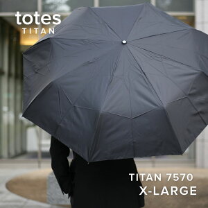 折りたたみ傘 自動開閉 ワンタッチ トーツ TOTES 7570 TITAN メンズ レディース 傘 8本骨 丈夫 シンプル 高い耐久性 大きい 撥水 コンパクト タイタン 通勤 通学 晴雨兼用 耐風 アウトドア ギフト 大雨 台風