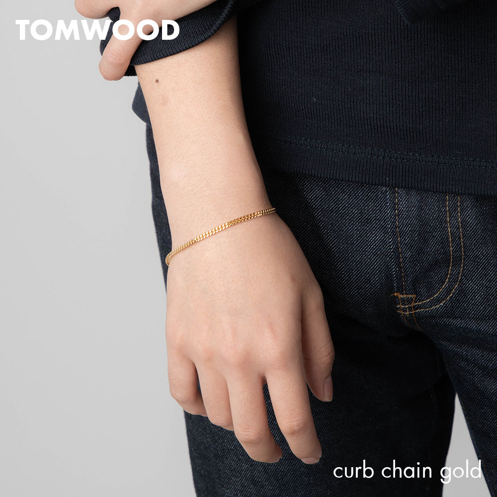 トムウッド TOM WOOD 100255 B13029CBM01 S925 ブレスレット レディース アクセサリー カーブチェーン curb bracelet M L gold 9k メッキ スターリングシルバー 925 ギフト プレゼント ゴール…