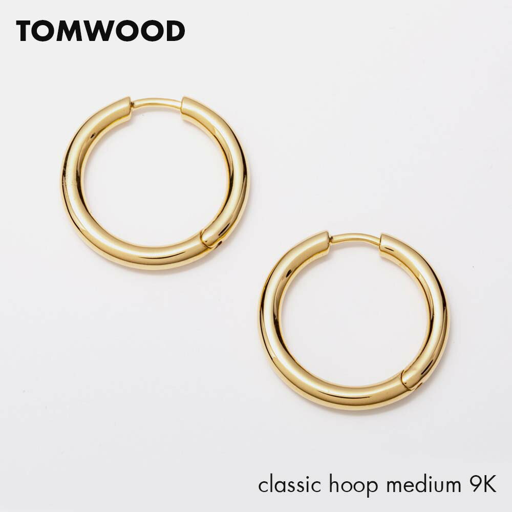 トムウッド TOM WOOD E39LMNA01 S925 ピアス レディース アクセサリー クラシック フープ ミディアム Mサイズ ゴールド 9k classic hoop medium スターリングシルバー 925 ジュエリー ギフト プレゼント ゴールド