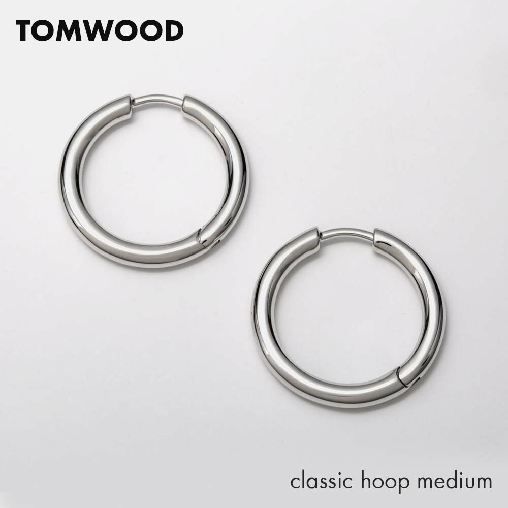 トムウッド TOM WOOD E39LMNA01 S925 ピアス レディース アクセサリー クラシック フープ ミディアム Mサイズ classic hoop medium スターリングシルバー 925 ジュエリー ギフト プレゼント シルバー