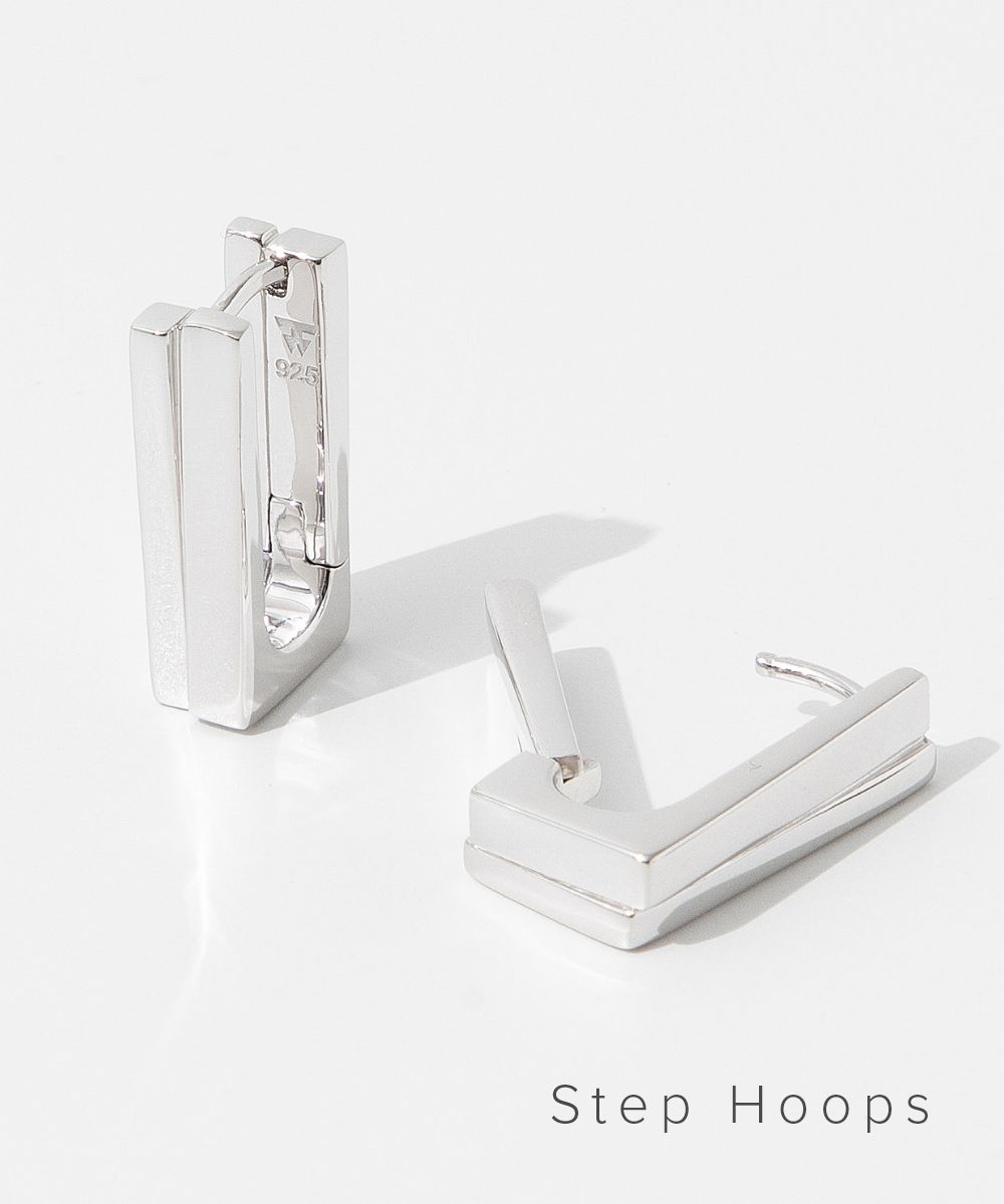 トムウッド TOM WOOD 101039 E974NA01 S925 ピアス Step Hoops メンズ レディース アクセサリー イヤリング ステップ フープ 両耳販売 シルバー925 ペア ジュエリー ギフト プレゼント お祝い 記念 かわいい おしゃれ クリスマス シルバー