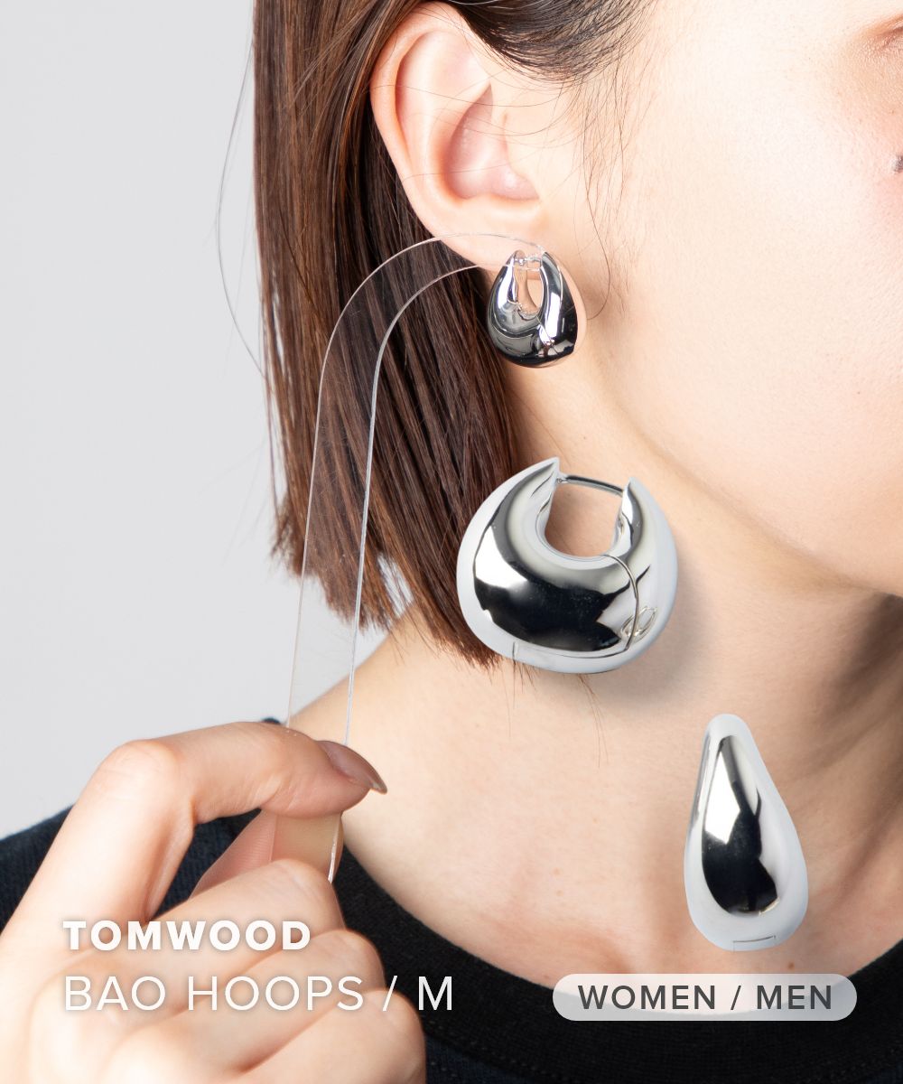 樂天商城 - トムウッド TOM WOOD BAO HOOPS MEDIUM バオ フープ ミディアム 101289 ピアス ユニセックス アクセサリー シルバー