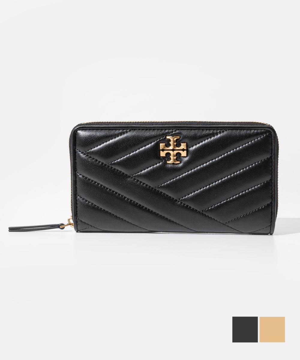 トリーバーチ 長財布 レディース トリーバーチ TORY BURCH 90348 長財布 レディース 財布 キラ シェブロン ジップ コンチネンタル ウォレット レザー ロゴ ラウンドファスナー プレゼント おしゃれ ギフト お祝い 記念 Kira Chevron Zip Continental Wallet ブラック