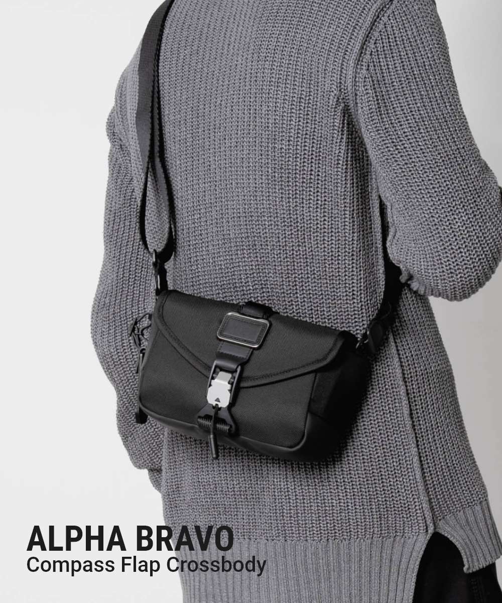 トゥミ TUMI ALPHA BRAVO アルファ ブラボー Compass Flap Crossbody コンパス クロスボディ 0232716D 146685 1041 ボディバッグ ショルダーバッグ メンズ バッグ ブラック