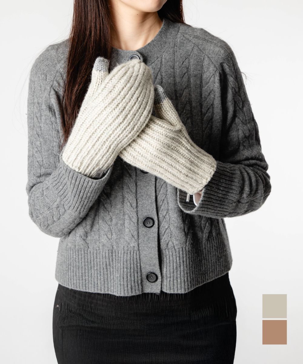 アグ UGG WOMEN'S CHUNKY RIB MITTEN チャン�