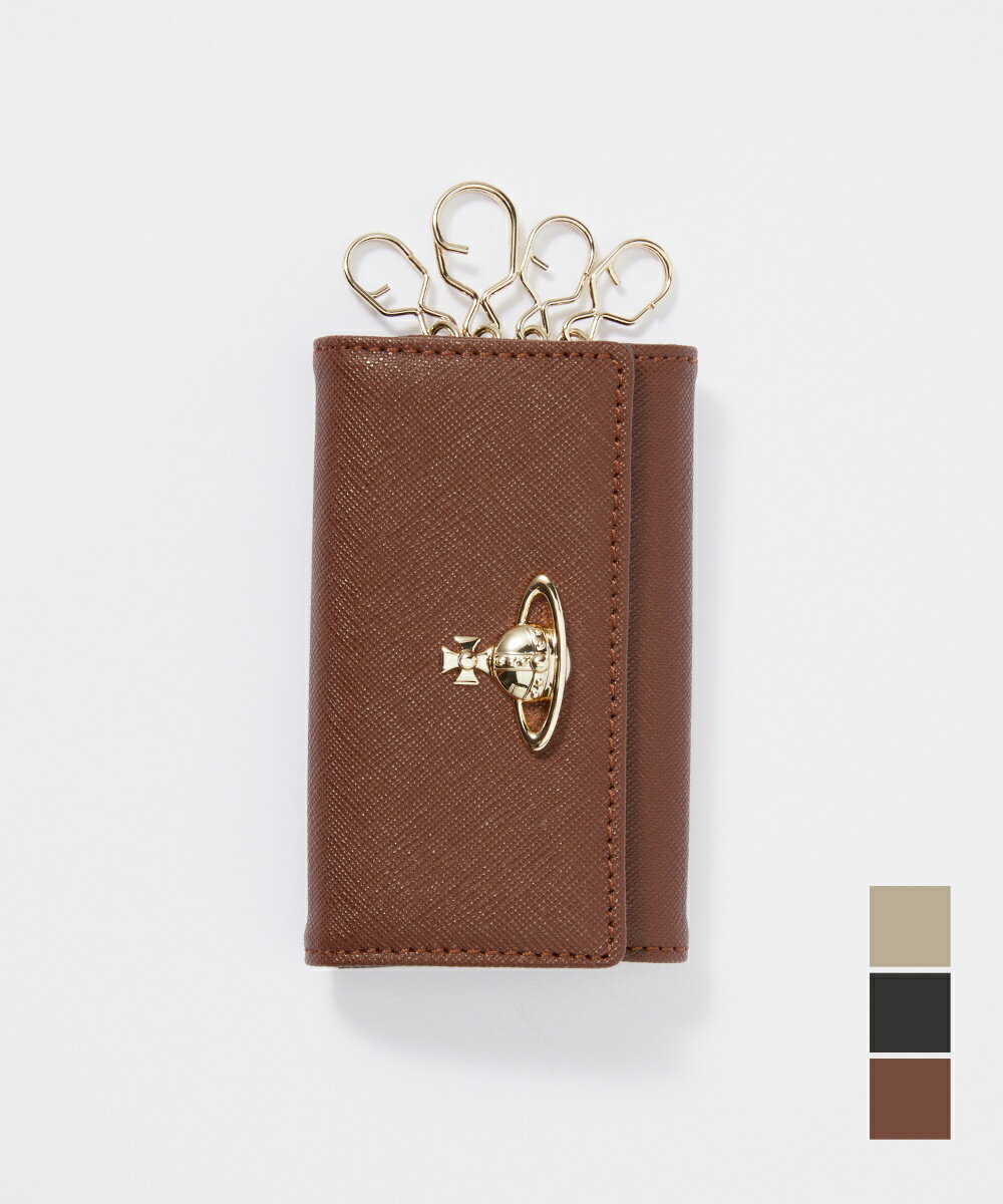 ヴィヴィアンウェストウッド Vivienne Westwood 51020001 L001N キーケース SAFFIANO KEY CASE レディース ファッション小物 ブラウン ブラック グレー