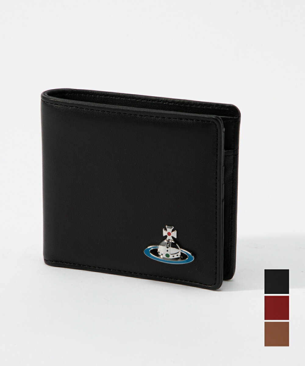 ヴィヴィアンウェストウッド Vivienne Westwood 51010009 L001L 二つ折り財布 メンズ NAPPA BILLFOLD WITH COIN POCKET 財布 ブラウン レッド ブラック