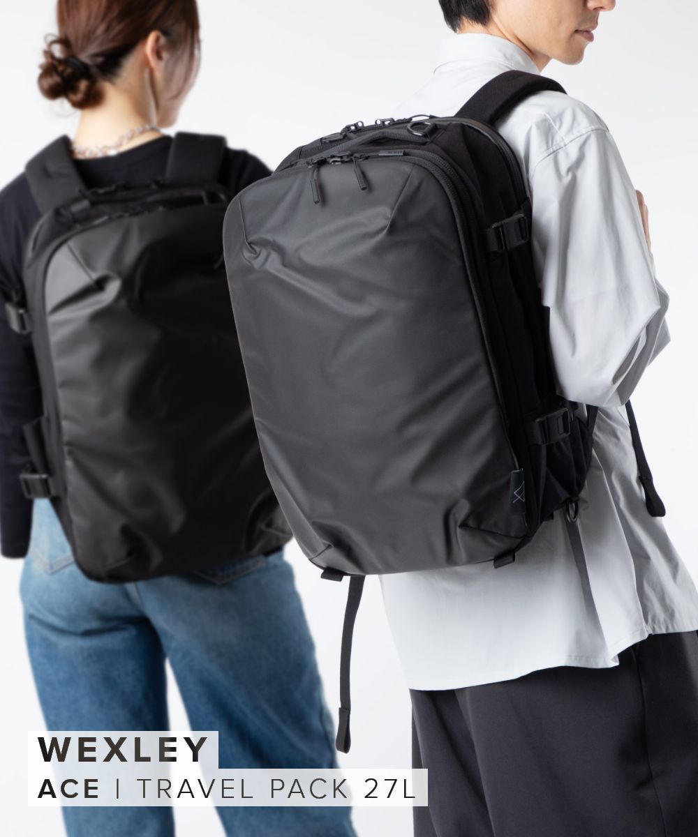 ウェクスレイ WEXLEY ACE | TRAVEL PACK MFT101 メンズ レディース バッグ バックパック - CORDURA CARBONATE コーデュラ カーボン デイパック メッセンジャー バッグ リュックサック Backpack カジュアル 大容量 アウトドア ギフト プレゼント 記念ブランド