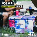 ワイルドギア WYLDGEAR ハードクーラー50Q クーラーボックス 47L キャスター付き 50クォート アウトドア レジャー キャンプ BBQ バーベキュー キャンプ用品 保冷 保温 2層構造 2コンパートメント ホイール タイヤ 大型 WG HC50