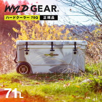 ワイルドギア WYLD GEAR Hard Cooler 75Q クーラーボックス ハードクーラー メンズ レディース レジャー キャンプ 75クォート アウトドア キャンプ飯 花見 BBQ バーベキュー 保冷 保温 2層構造 2コンパートメント タイヤ 冷凍 旅行 全8色