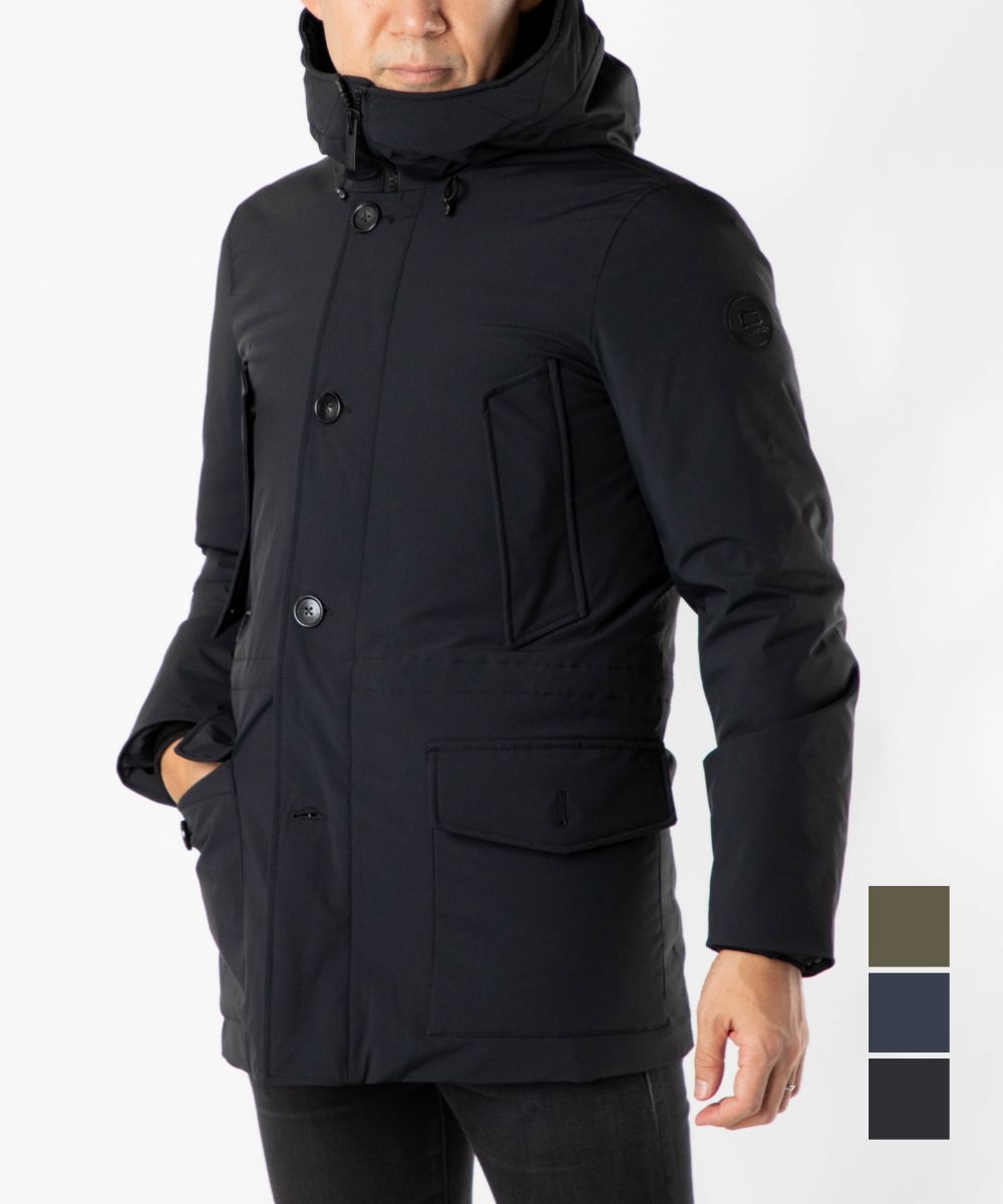 ウールリッチ WOOLRICH メンズ ダウン アークティックパーカー CFWOOU0465MRUT0102 ダウンジャケット メンズ アウター ARCTIC STRETCH PARKA ビジネス フーデッド パーカ カジュアル ウェア 軽量 秋冬 シンプル ギフト プレゼント ブラック ブルー グリーン XS S M L