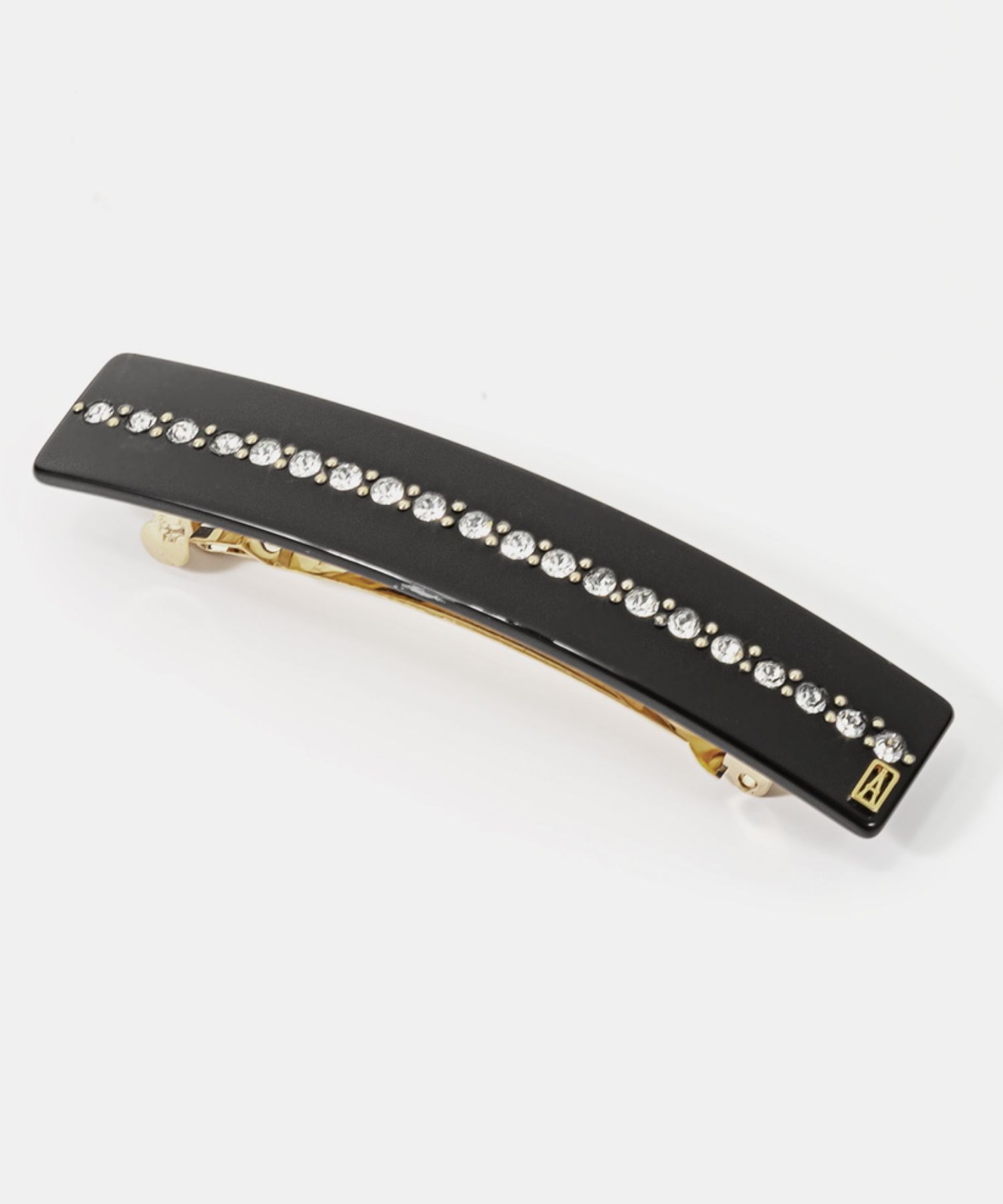アレクサンドル ドゥ パリALEXANDRE DE PARISフラワーバレッタ黒 バレッタ (8 cm)｜ALEXANDRE DE PARIS（アレクサンドル ドゥ パリ）
