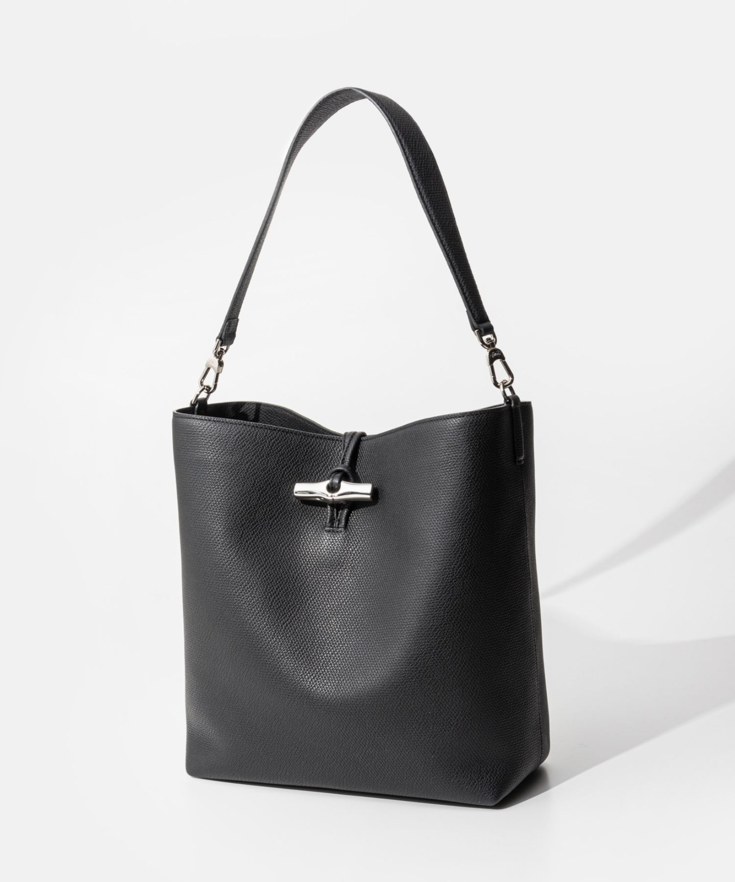 LONGCHAMP シボ革　ロゴ型押し　ワンショルダー　ホーボー 楽天市場】ロンシャン ホーボーバッグの通販