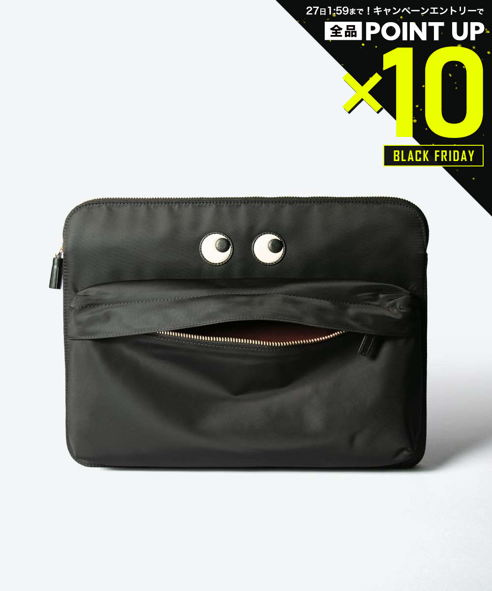 【20日20時〜エントリーでP10倍！&MAX2万円OFFクーポン配布】アニヤ ハインドマーチ ANYA HINDMARCH 5050925 195782 クラッチバッグ レディース バッグ アイズ テクノロジーケース セカンドバッグ ポーチ ハンドバッグ サブバッグ 収納 ナイロン レザー 鞄 プレゼント ギフ
