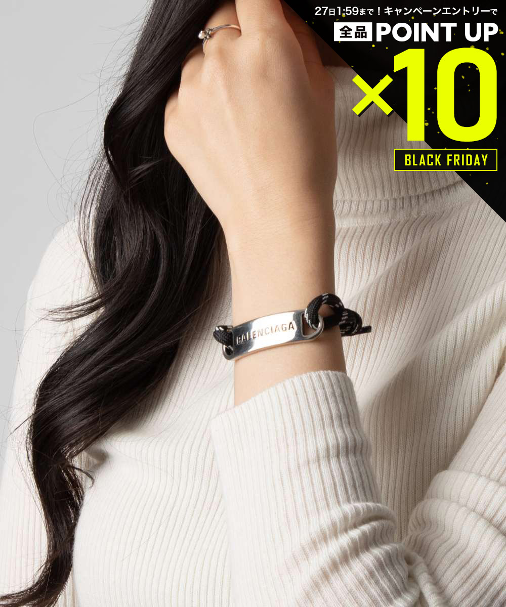 【店内全品エントリーでP10倍！&MAX2万円OFFクーポン配布】バレンシアガ BALENCIAGA Plate ブレスレッ..