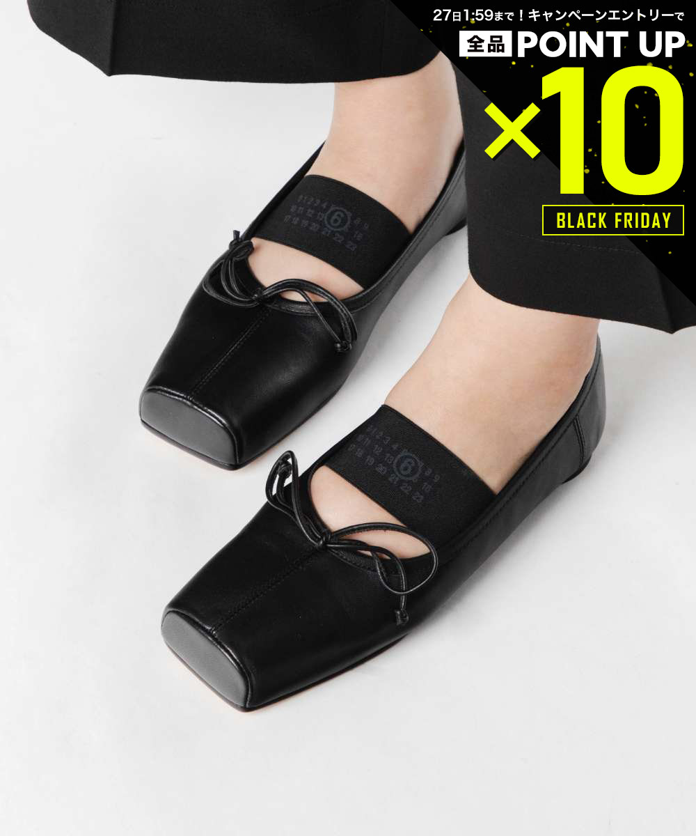【店内全品エントリーでP10倍！&MAX2万円OFFクーポン配布】エムエム6 MM6 FLATS フラット Ballet Shoes バレエシューズ S59WZ0103 P3628 フラットシューズ レディース シューズ