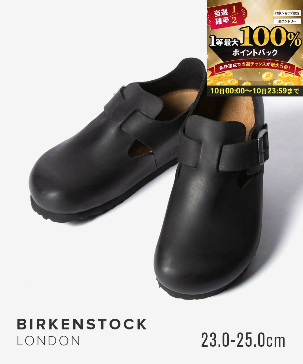 【10日限定★エントリーで最大100％ポイントバック！当選確率1/2 】 ビルケンシュトック BIRKENSTOCK LONDON ロンドン Oiled Natural Leather オイルドナチュラルレザー 166543 サンダル ユニセックス シューズ