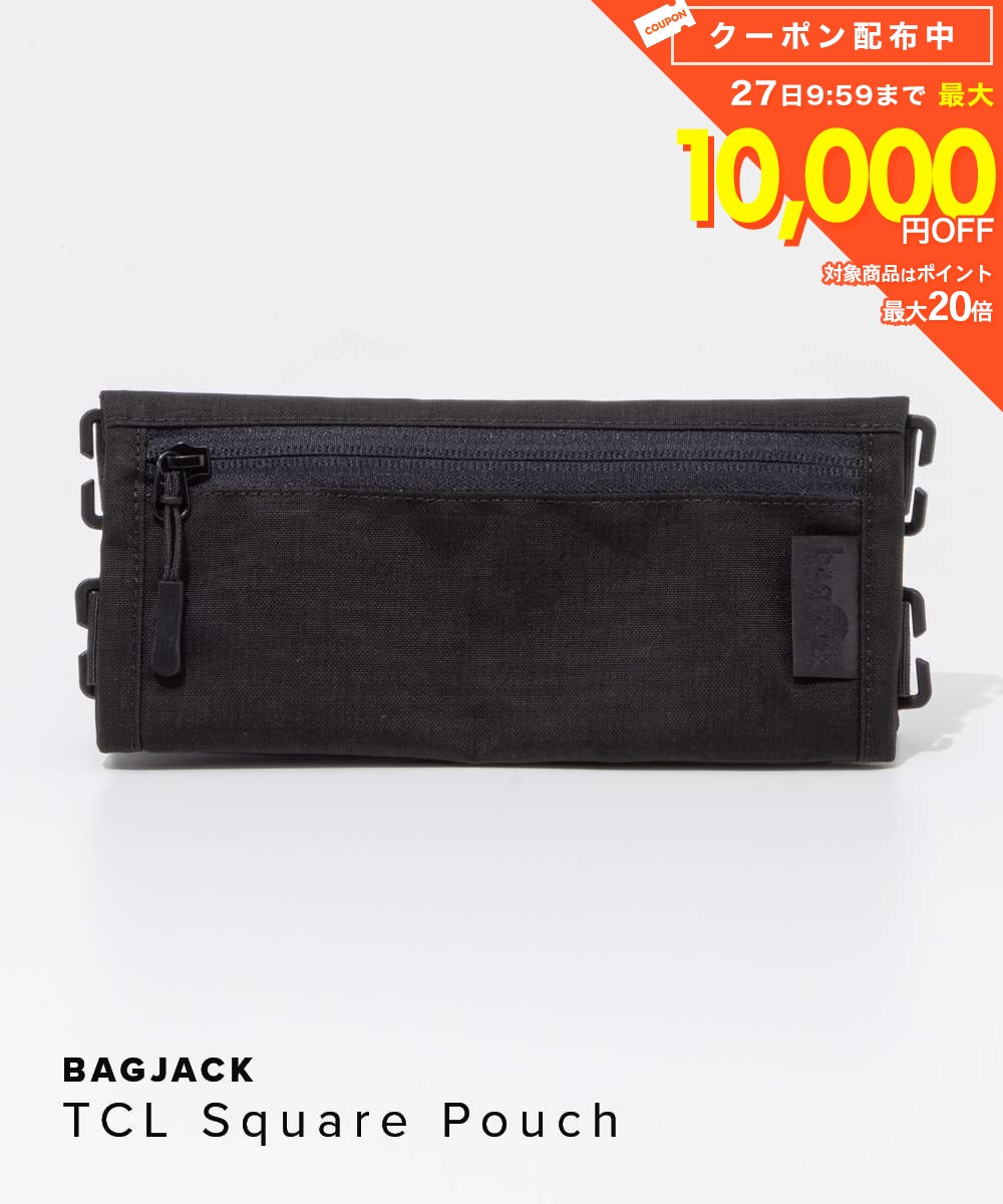 樂天商城 - バッグジャック bagjack TCL Square Pouch ユニセックス バッグ アクセサリーポーチ スクエア ポーチ メッセンジャー バッグ リュックサック Backpack カジュアル アウトドア ギフト プレゼント 記念 ブランド ポーチ アクセ 小物入れ