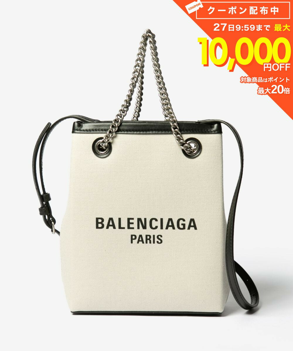 樂天商城 - バレンシアガ BALENCIAGA 761303 2AAOK ショルダーバッグ レディース バッグ ハンドバッグ コットン ブランドロゴ 通勤 旅行 A4対応 おしゃれ お出かけ クリスマス プレゼント ギフト 贈り物 記念 お祝い DUTY FREE PHONE HOLDER オフホワイト×ブラック