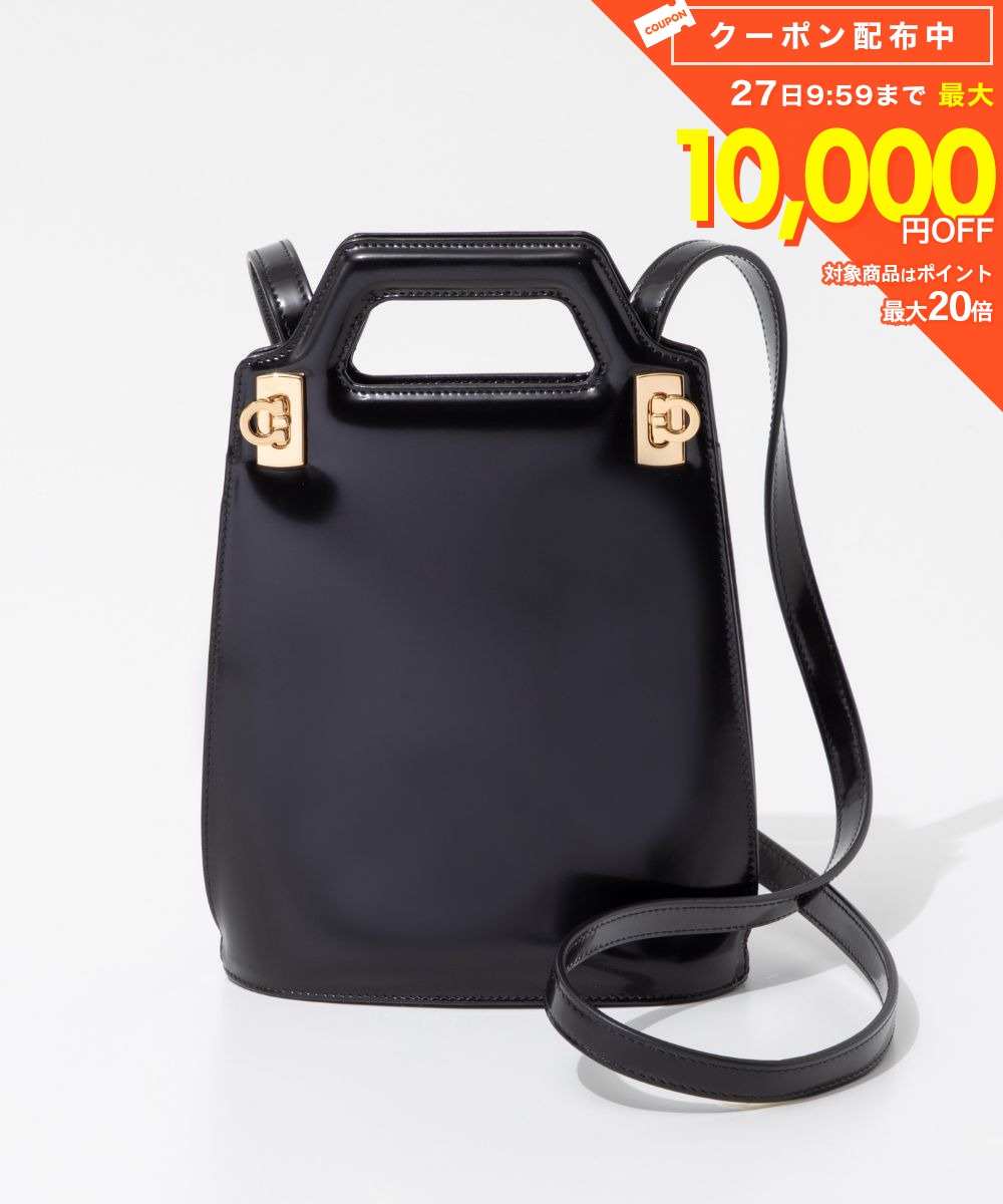 樂天商城 - サルヴァトーレ フェラガモ Salvatore Ferragamo ハンドバッグ 213494 762 502 レディース バッグ ショルダーバッグ ワンダ 2way ミニバッグ お出かけ レザー WANDA 旅行 ロゴ シンプル プレゼント ギフト 鞄 お祝い ブラック