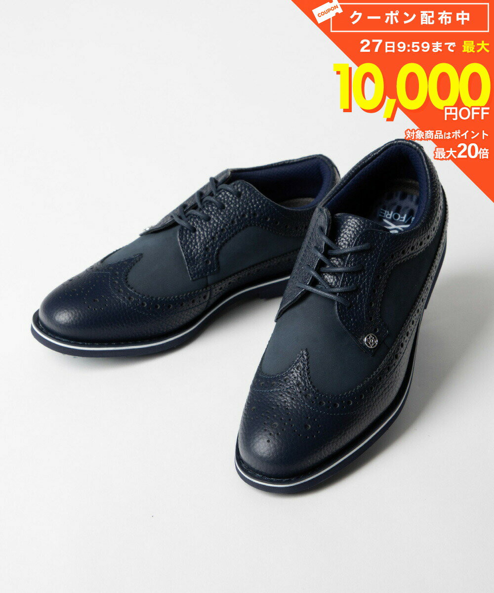 樂天商城 - ジーフォア G/FORE G4LF23EF11 シューズ GALLIVANTER GOLF SHOE レディース ゴルフ雑貨 ガリヴァンター ゴルフシューズ スニーカー レザー レースアップ 快適性 ジーフォー G FORE サポート トワイライト 23.0〜25.0cm