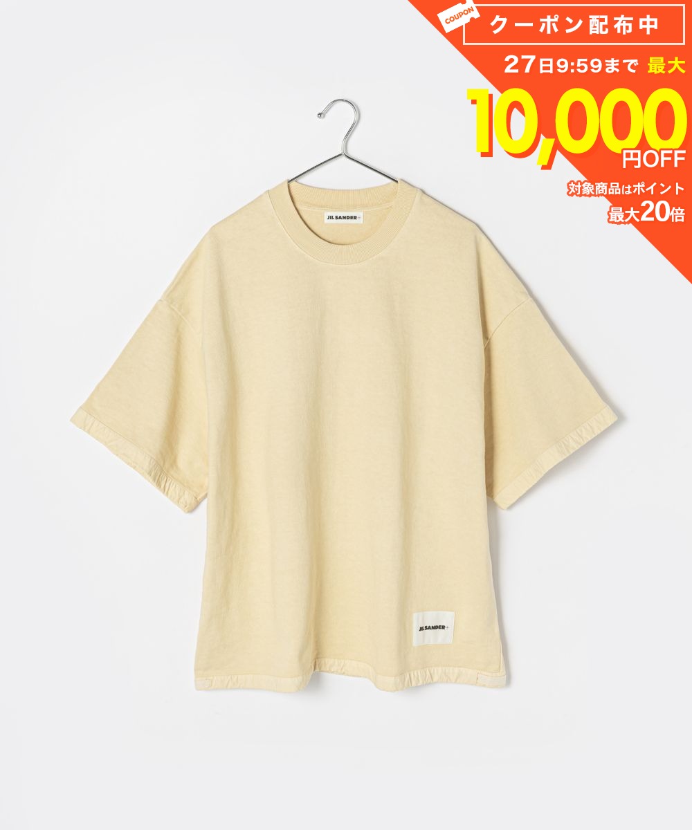 樂天商城 - ジルサンダー プラス JIL SANDER+ J47GC0017 JTN030 Tシャツ メンズ トップス 半袖 クルーネック ロゴラベル カジュアル シンプル 春夏 ギフト プレゼント ネイビー ホワイト S M L