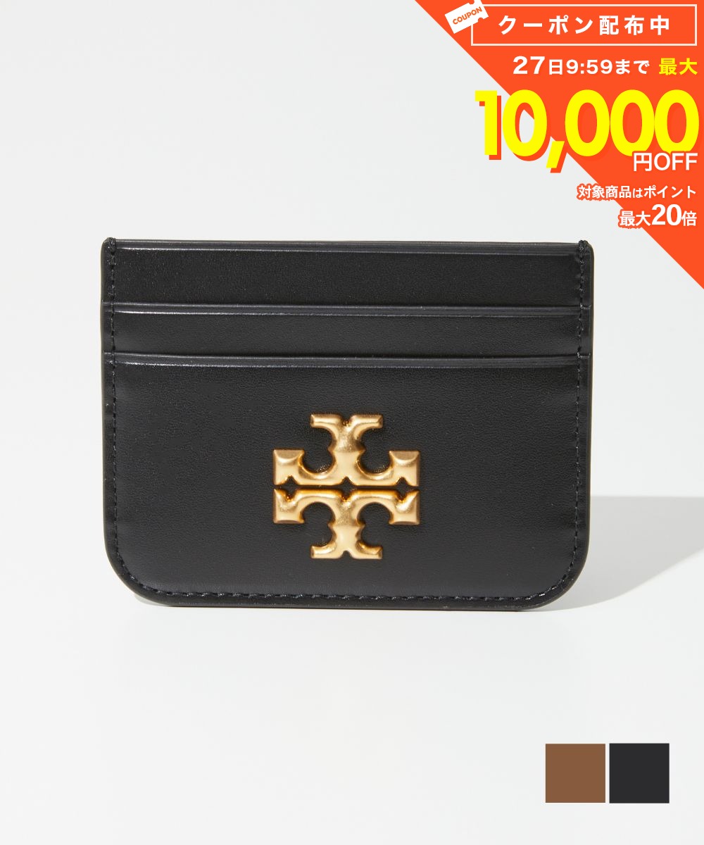 樂天商城 - トリーバーチ TORY BURCH 86346 カードケース レディース ファッション小物 エレノア カードホルダー レザー ビジネス パスケース ロゴ プレゼント お祝い 通勤 通学 コンパクト ギフト 誕生日 Eleanor Card Case ブラック ムース