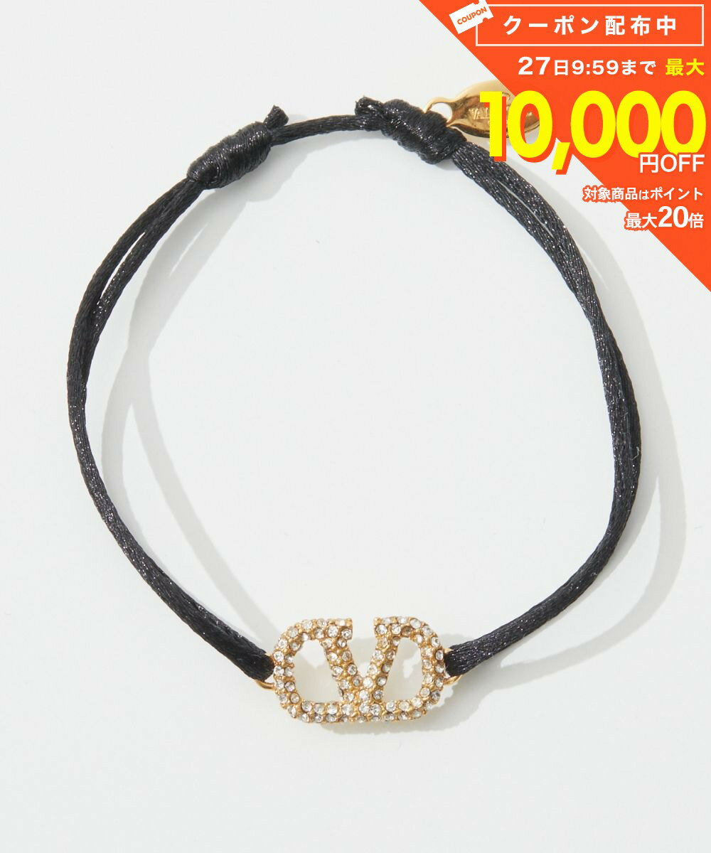 樂天商城 - ヴァレンティノ VALENTINO 4W2J0F81YAB ブレスレット VLOGO SIGNATURE STRASS レディース アクセサリー ガラヴァーニ Vロゴ シグネチャー チャーム クリスタル ギフト プレゼント ブランド お祝い 記念 おしゃれ 32U BRACELET ブラック