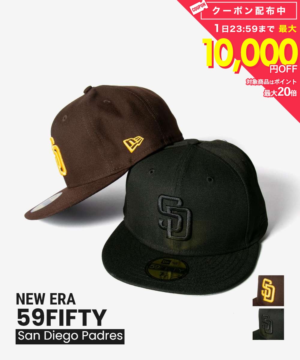 Rakuten - ニューエラ NEW ERA 59 FIFTY 5950 59 フィフティー San Diego Padres Black On Black サンディエゴ パドレス ブラック オン ブラック Authentic Collection オーセンティック コレクション キャップ ユニセックス 帽子