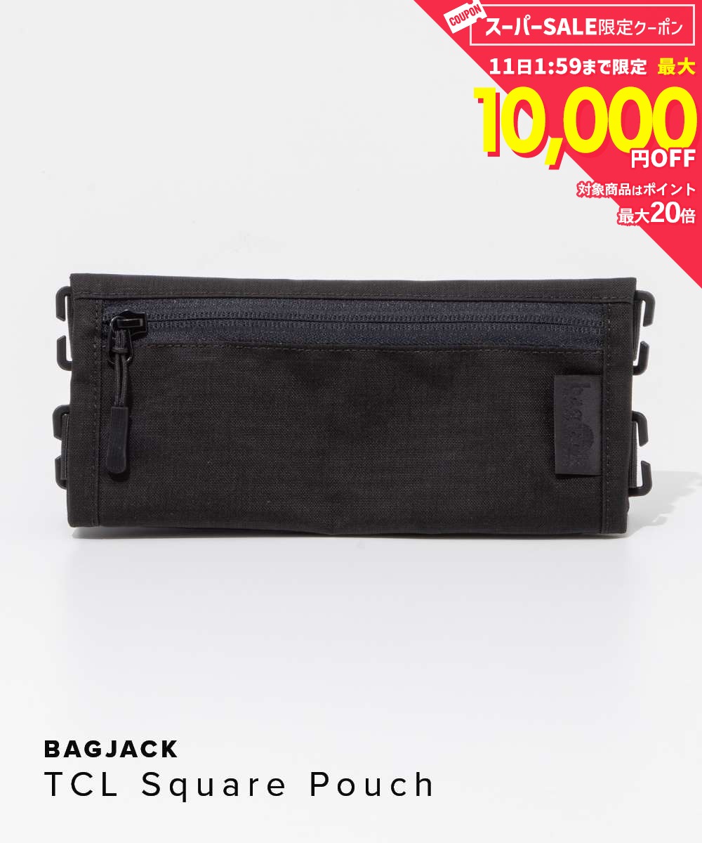 Rakuten - MAX14%OFF! バッグジャック bagjack TCL Square Pouch ユニセックス バッグ アクセサリーポーチ スクエア ポーチ メッセンジャー バッグ リュックサック Backpack カジュアル アウトドア ギフト プレゼント 記念 ブランド ポーチ アクセ 小物入れ