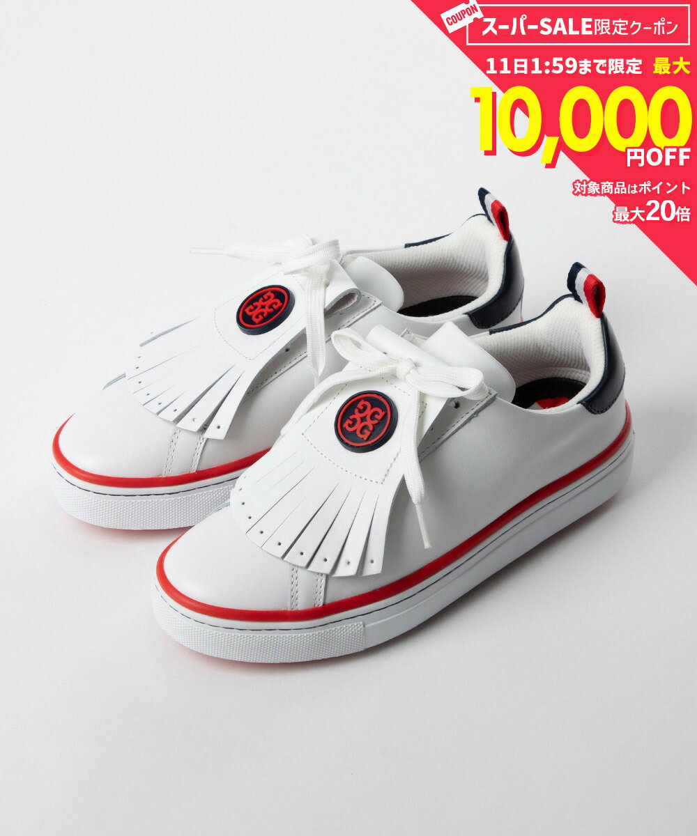 Rakuten - MAX10%OFF! ジーフォア G/FORE G4LA23EF50 シューズ CONTRAST ACCENT KILTIE DSRPT GOLF SHOE メンズ レディース ゴルフ雑貨 コントラストアクセント キルティ ゴルフシューズ スニーカー レザー レースアップ 快適性 ジーフォー G FORE サポート スノー 23.0〜25.5cm