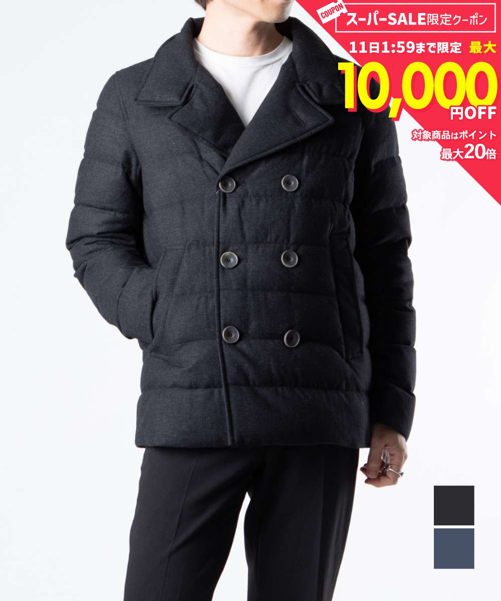 Rakuten - MAX27%OFF! ヘルノ HERNO DOWN JACKET PI001166U 38117R ダウンコート メンズ アウター ネイビーブルー フェロ 44 46 48