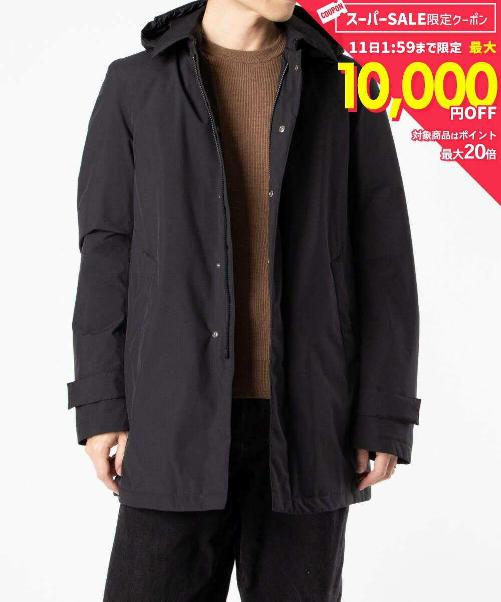Rakuten - 【5日限定★エントリーで最大100％ポイントバック！当選確率1/2 】 MAX12%OFF! ヘルノ HERNO LONG PARKA IN 2-LAYER WINDSTOPPER 2レイヤーウィンドストッパーロングパーカー PI001242U 12840 ダウンジャケット メンズ アウター