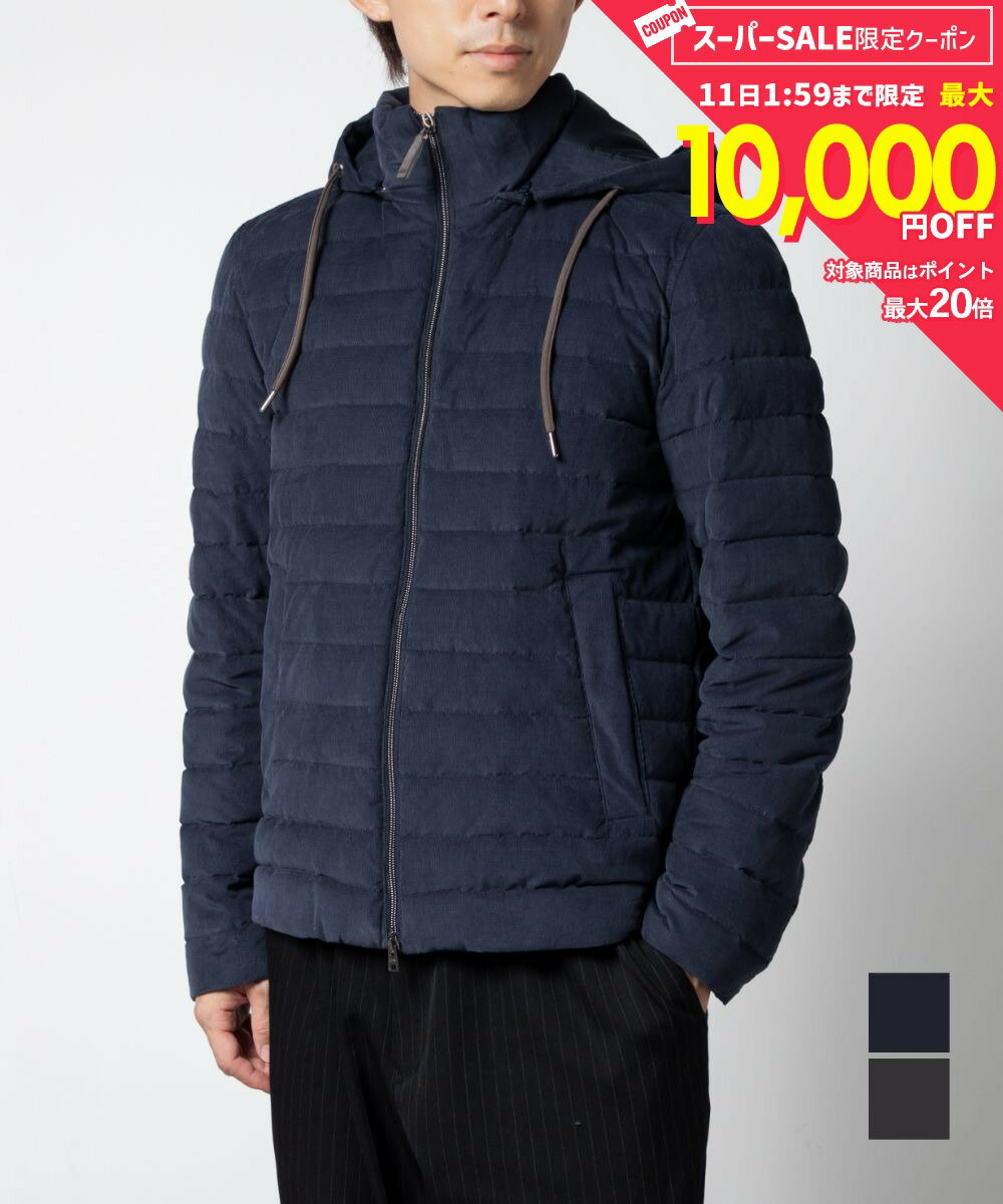 Rakuten - MAX27%OFF! ヘルノ HERNO RESORT リゾート JACKET IN LIGHT CORDUROY ライトコーデュロイ ジャケット PI00105UR 13265 ダウンジャケット メンズ アウター