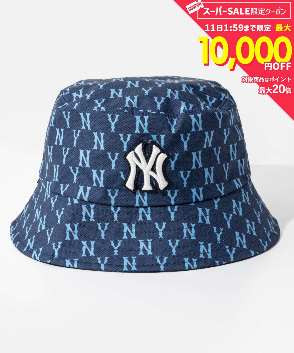 Rakuten - MAX12%OFF! エムエルビーコリア MLB Korea Monogram Classic Reversible Bucket Hat モノグラム クラシック リバーシブル バケット ハット NEW YORK YANKEES ニューヨークヤンキース 3AHTM022N バケットハット ユニセックス 帽子