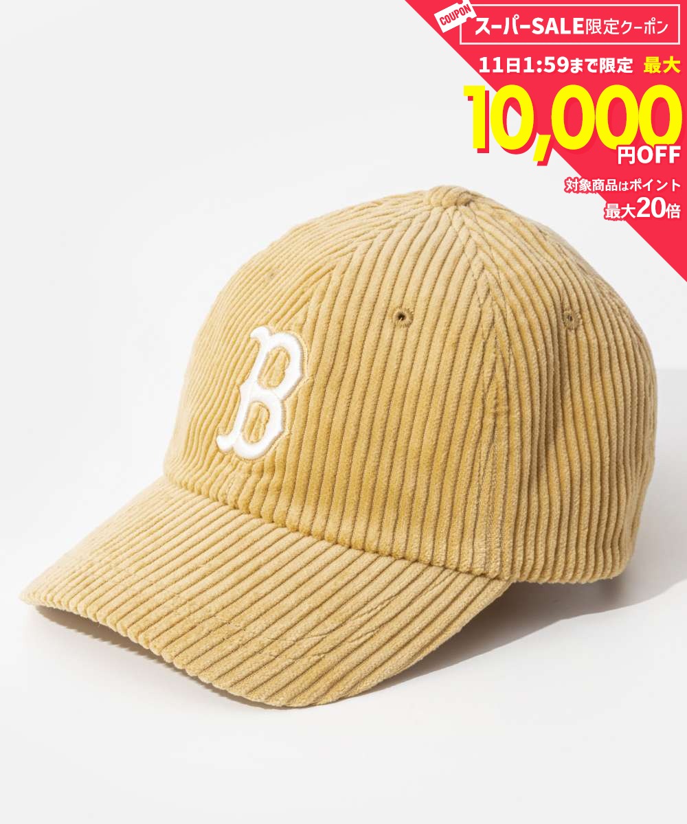 Rakuten - 【10日限定★エントリーで最大100％ポイントバック！当選確率1/2 】 MAX13%OFF! エムエルビーコリア MLB Korea corduroy unstructured ball cap コーデュロイ アンストラクチャード ボール キャップ BOSTON REDSOX ボストンレッドソックス 3ACPC0126 ユニセックス 帽子