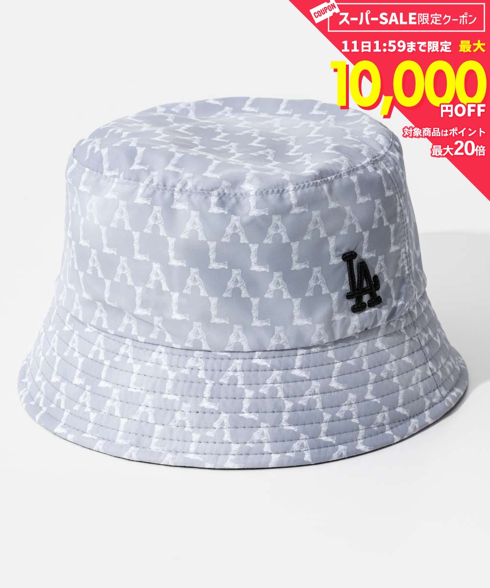 Rakuten - MAX12%OFF! エムエルビーコリア MLB Korea Monogram Reversible Bucket モノグラム リバーシブル バケット LOS ANGELES DODGERS ロサンゼルス ドジャース 32CP31111 バケットハット ユニセックス 帽子