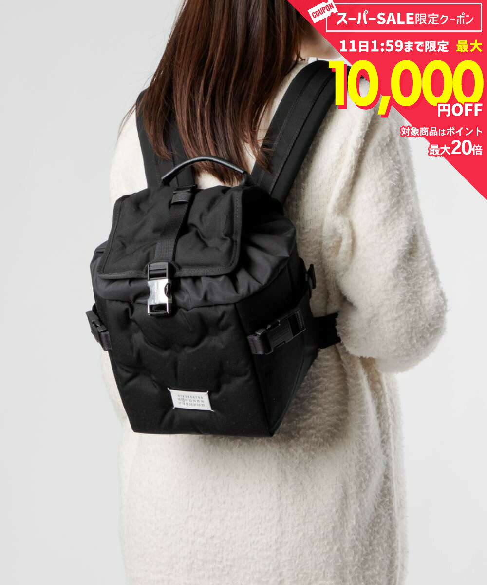 Rakuten - MAX10%OFF! メゾン マルジェラ MAISON MARGIELA SB2WA0003 P1511 バックパック メンズ レディース バッグ グラム スラム スポーツ キッシュ スモール デイパック リュックサック お出かけ レザー プレゼント ギフト ナンバーロゴ 通勤 通学 ブラック GLAM SLAM SPORT BACKPA