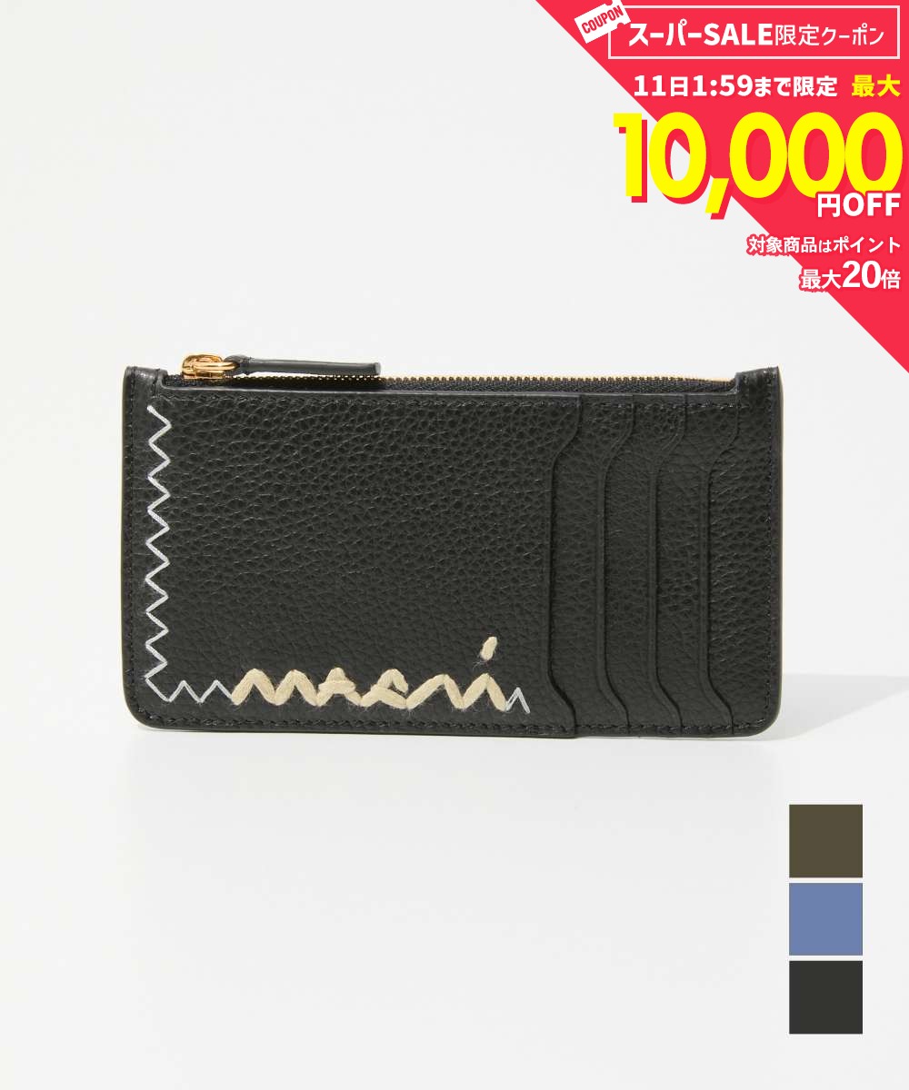  MAX14%OFF! マルニ MARNI ZIPPED CARD CASE ジップドカードケース CREDIT CARD HOLDER WITH MARNI SYMBOL LOGO クレジットカードホルダー PFMO0111U3 P6533 カードケース フラグメントケース レディース 財