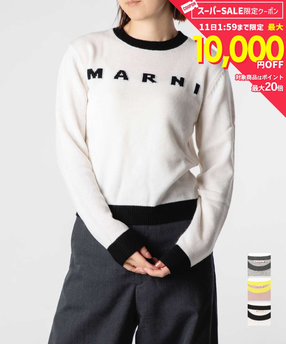 Rakuten - MAX12%OFF! マルニ MARNI KIDS COLLECTION MK107AF キッズコレクション WOOL CASHMERE CREW NECK SWEATER ウールカシミア クルーネック セーター M00993 M00ML ニット 長袖 レディース トップス 大人もOK