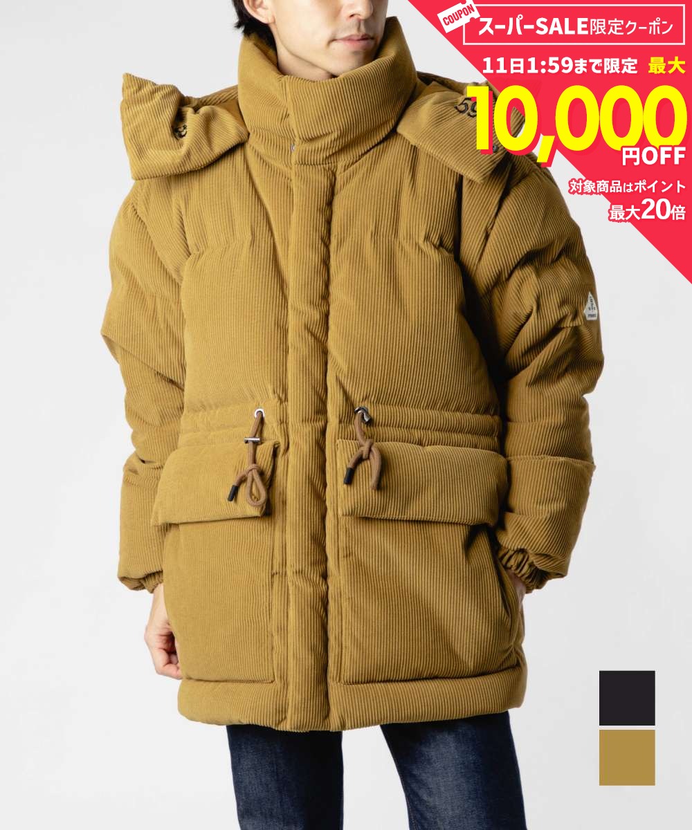 Rakuten - 【10日限定★エントリーで最大100％ポイントバック！当選確率1/2 】 MAX24%OFF! ピレネックス PYRENEX HUW028 ダウンジャケット THE BIG PUFFER メンズ アウター スパキッチ ザ ビッグ パファー ナイロン アウトドア ビジネス カジュアル 防寒着 秋冬 ブラウン / ブラック S